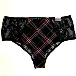 Cacique 18/20 Cheeky Lace Panties Underwear Black and Pink